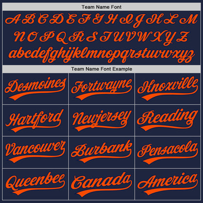 Custom Graffiti Pattern Orange-Navy 3D Scratch Authentic Baseball Jersey - Sky-Custom