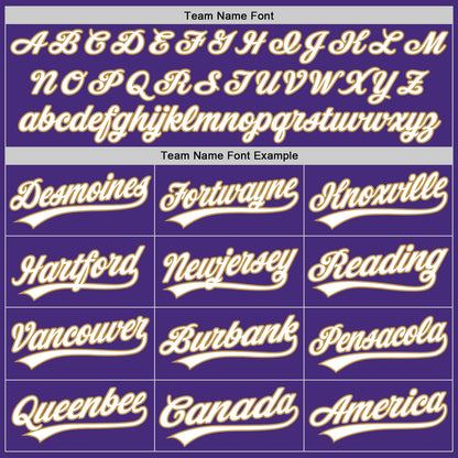 Custom Graffiti Pattern Purple Orange-Old Gold 3D Scratch Authentic Baseball Jersey - Sky-Custom