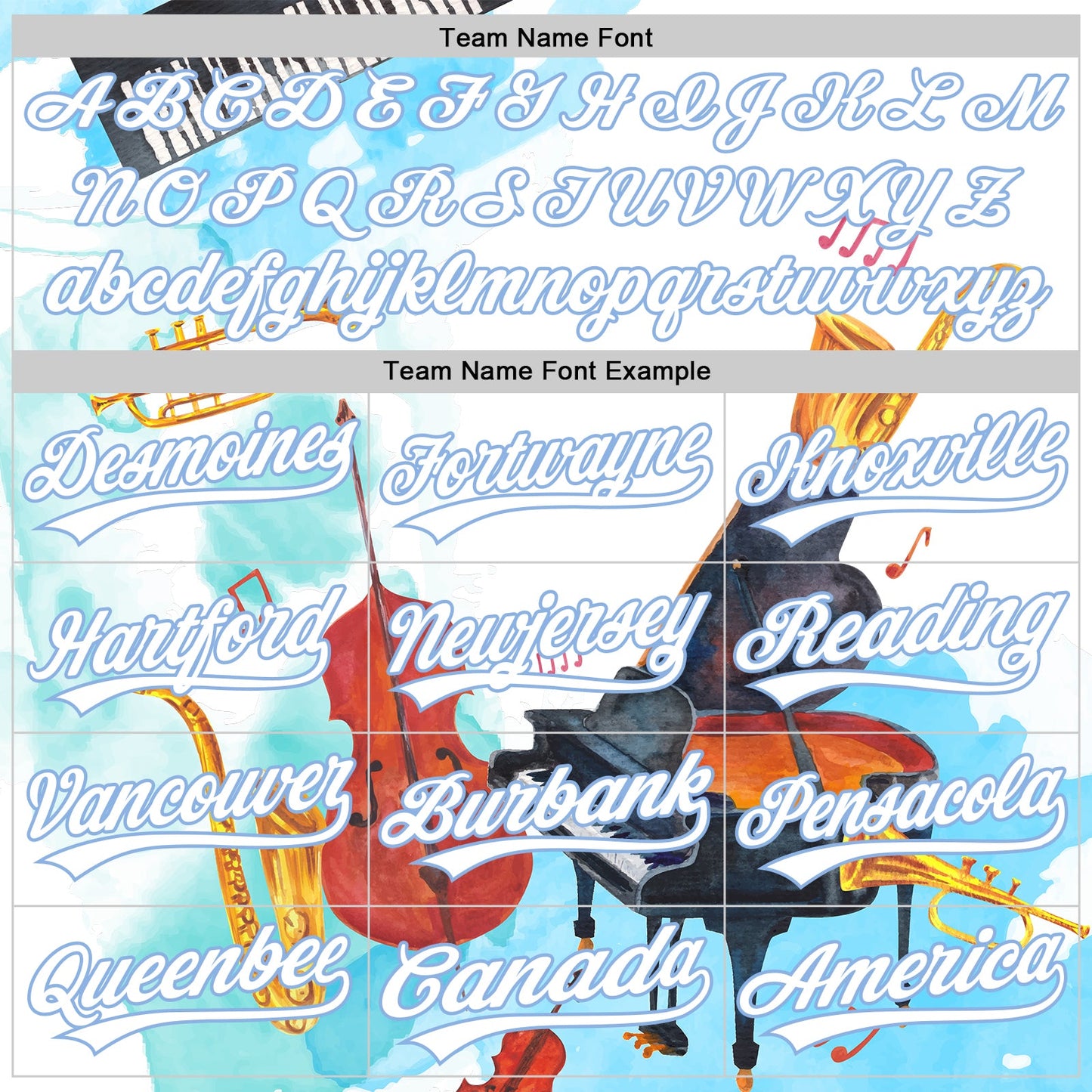 Custom White Light Blue 3D Pattern Design Music Festival Authentic Baseball Jersey - Sky-Custom