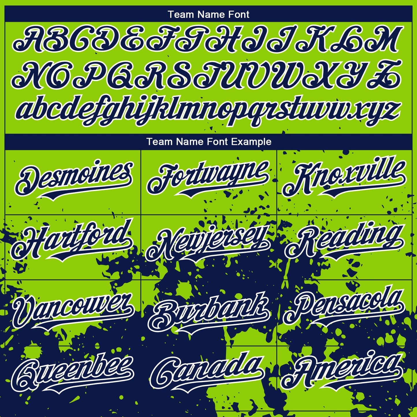 Custom Neon Green Navy-White 3D Pattern Design Abstract Splash Grunge Art Authentic Baseball Jersey - Sky-Custom