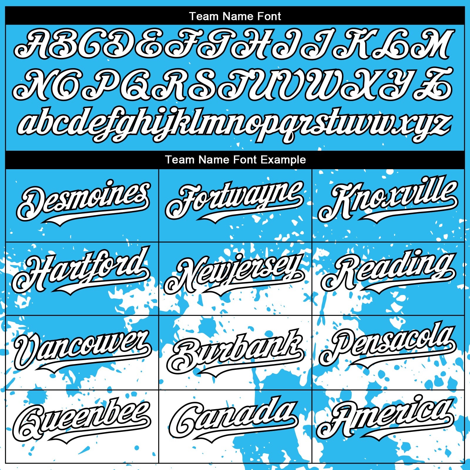 Custom Sky Blue White-Black 3D Pattern Design Abstract Splash Grunge Art Authentic Baseball Jersey - Sky-Custom