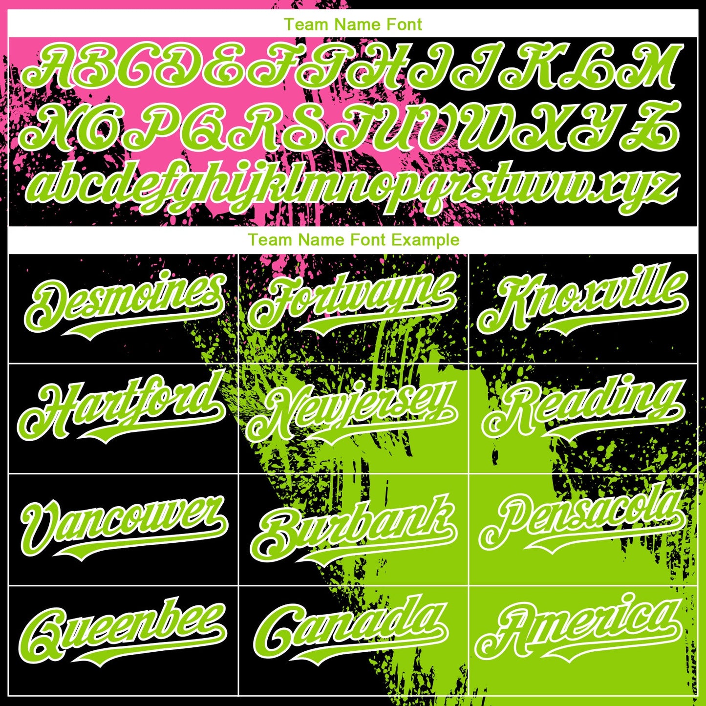 Custom Black Neon Green-Pink 3D Pattern Design Abstract Brush Stroke Authentic Baseball Jersey - Sky-Custom