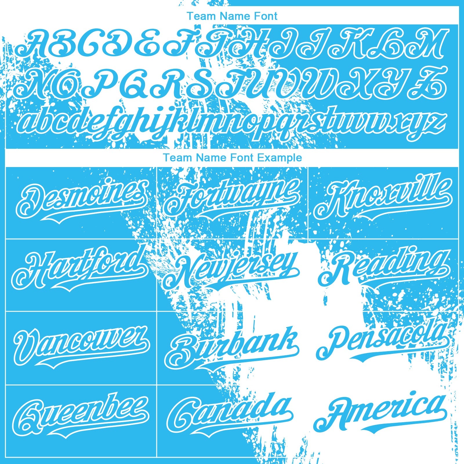 Custom Sky Blue White 3D Pattern Design Abstract Brush Stroke Authentic Baseball Jersey - Sky-Custom