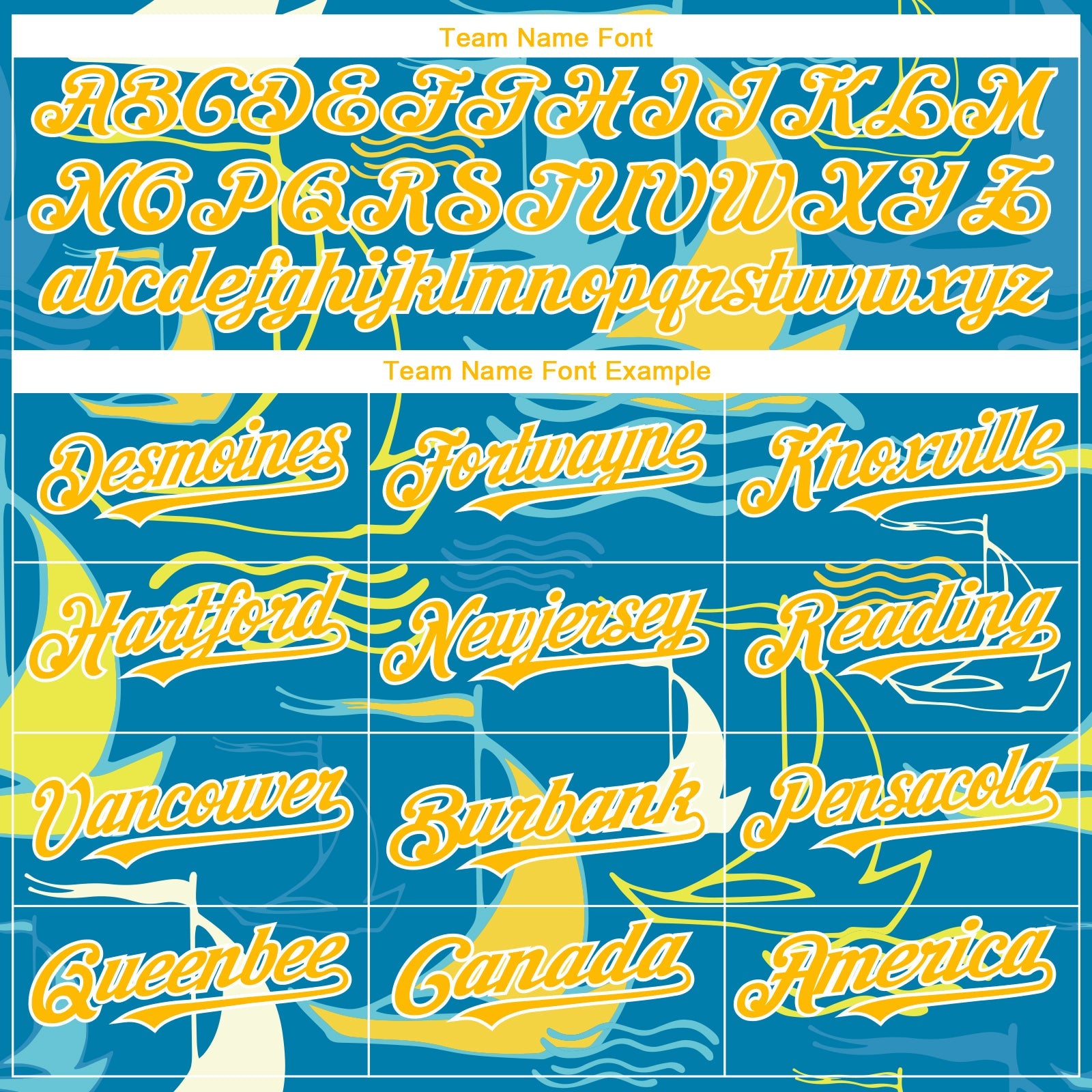 Custom Panther Blue Gold-White 3D Pattern Design Sailing Boats Authentic Baseball Jersey - Sky-Custom