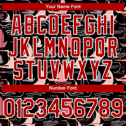 Custom Black Red-White 3D Pattern Design Sailing Boats Authentic Baseball Jersey - Sky-Custom