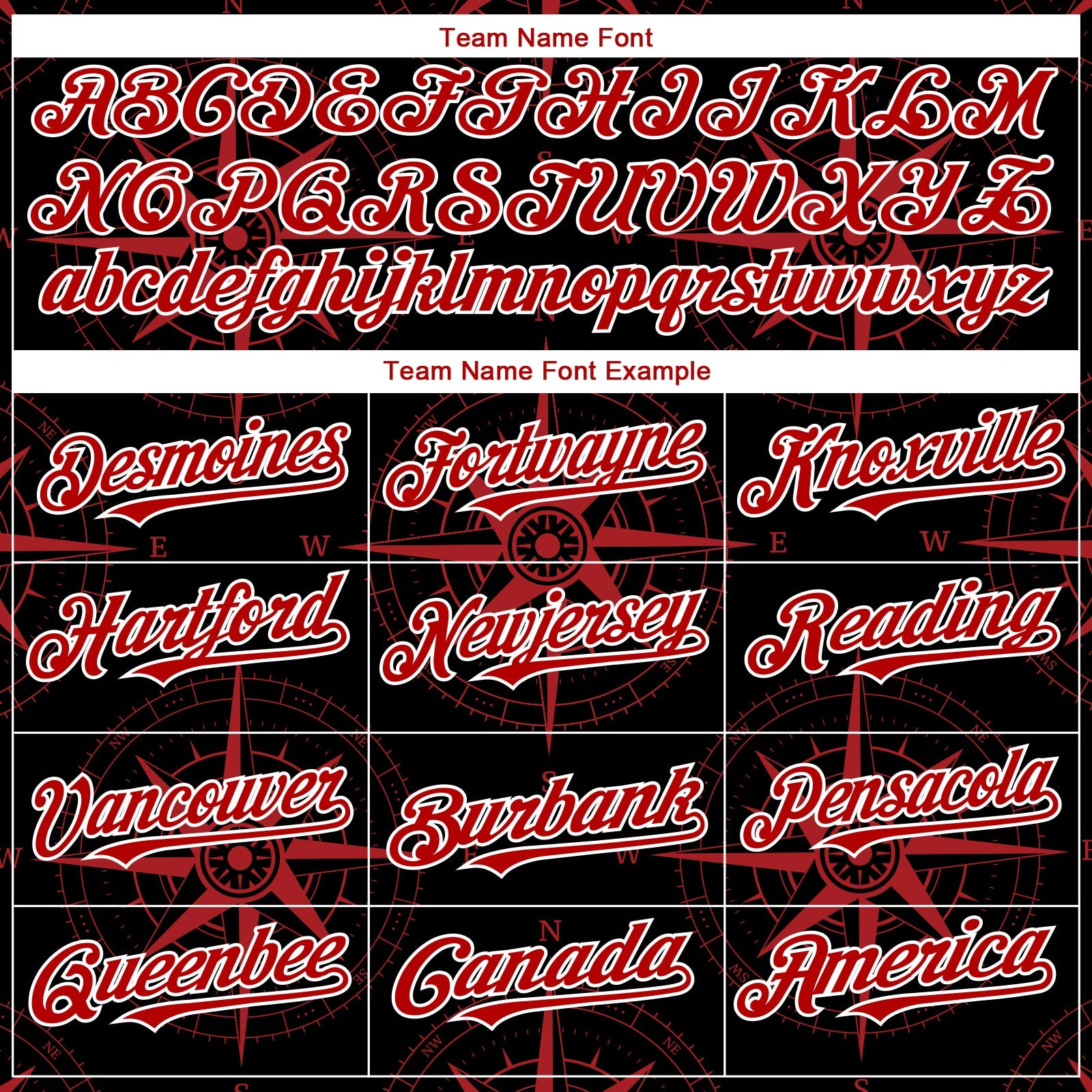 Custom Black Red-White 3D Pattern Design Navigation Compass Authentic Baseball Jersey - Sky-Custom