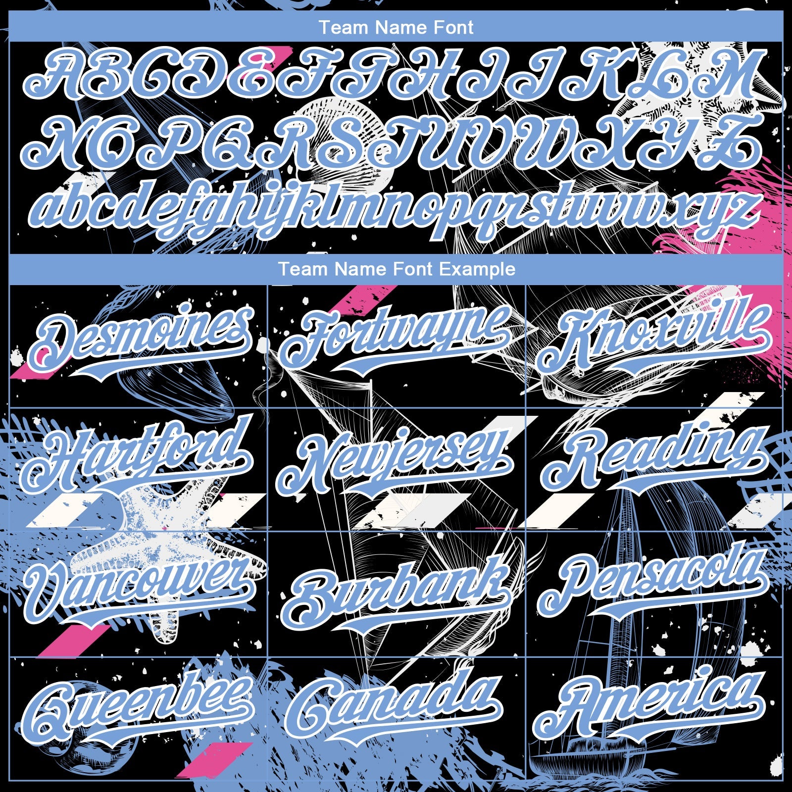 Custom Black Light Blue-White 3D Pattern Design Sailing Boats Authentic Baseball Jersey - Sky-Custom