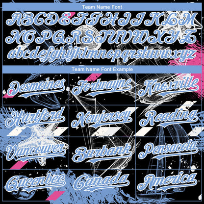 Custom Black Light Blue-White 3D Pattern Design Sailing Boats Authentic Baseball Jersey - Sky-Custom