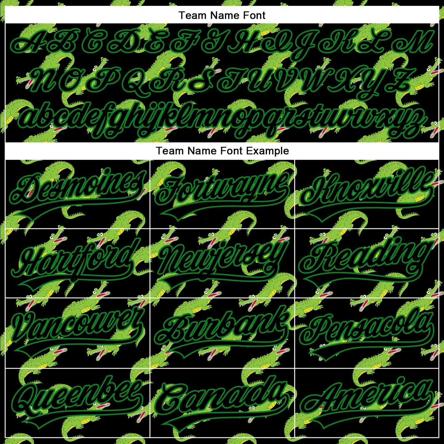 Custom Black Grass Green 3D Pattern Design Crocodile Authentic Baseball Jersey - Sky-Custom