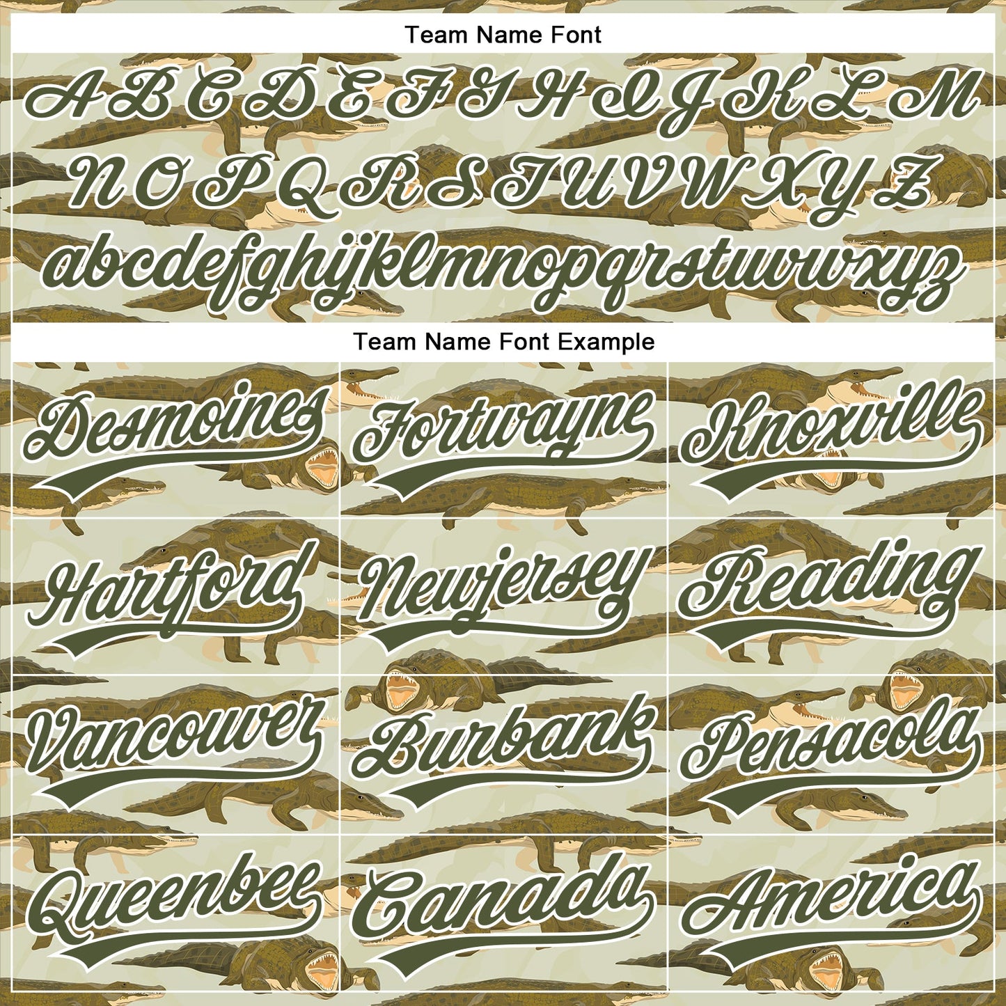 Custom Olive White 3D Pattern Design Crocodile And Plant Authentic Baseball Jersey - Sky-Custom