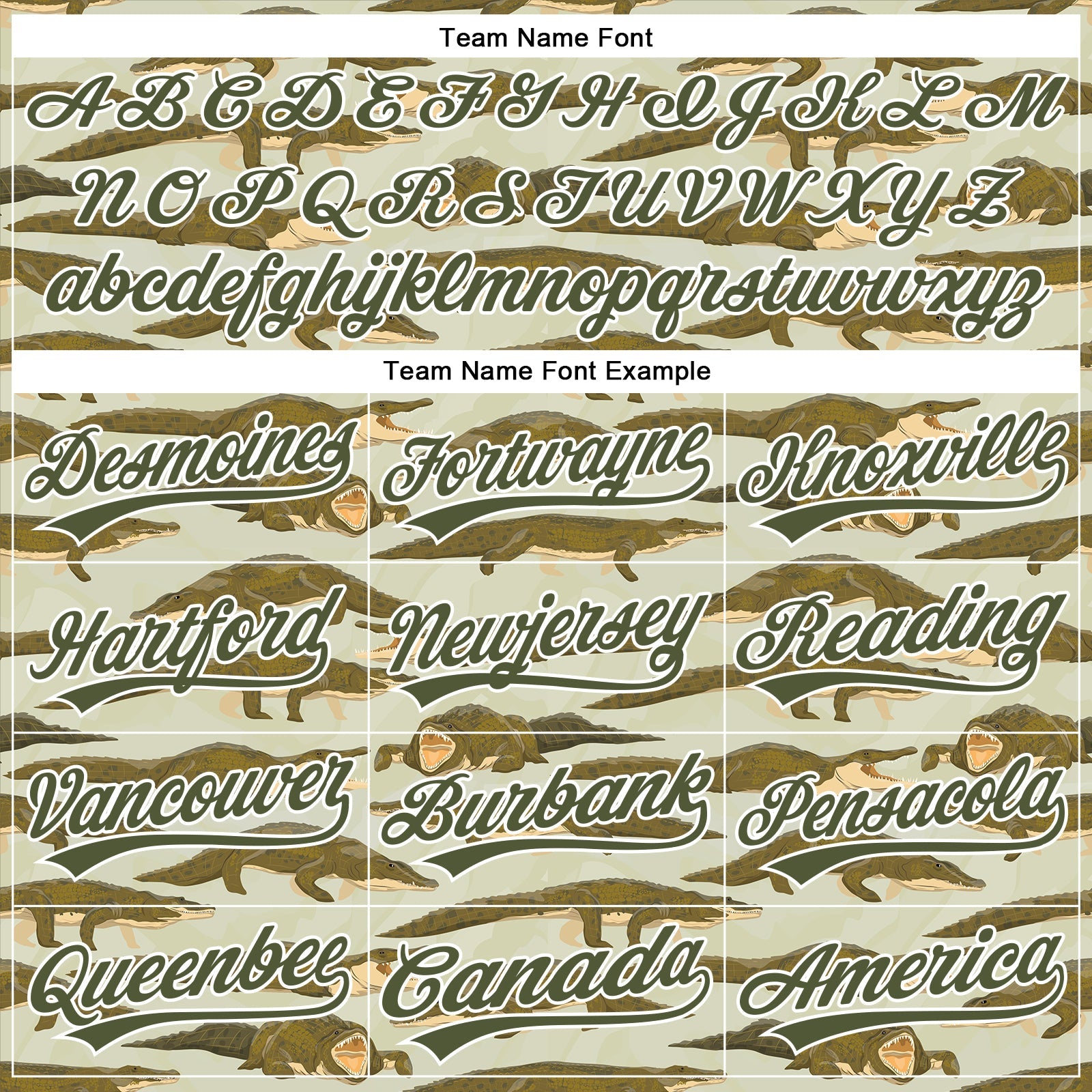 Custom Olive White 3D Pattern Design Crocodile And Plant Authentic Baseball Jersey - Sky-Custom