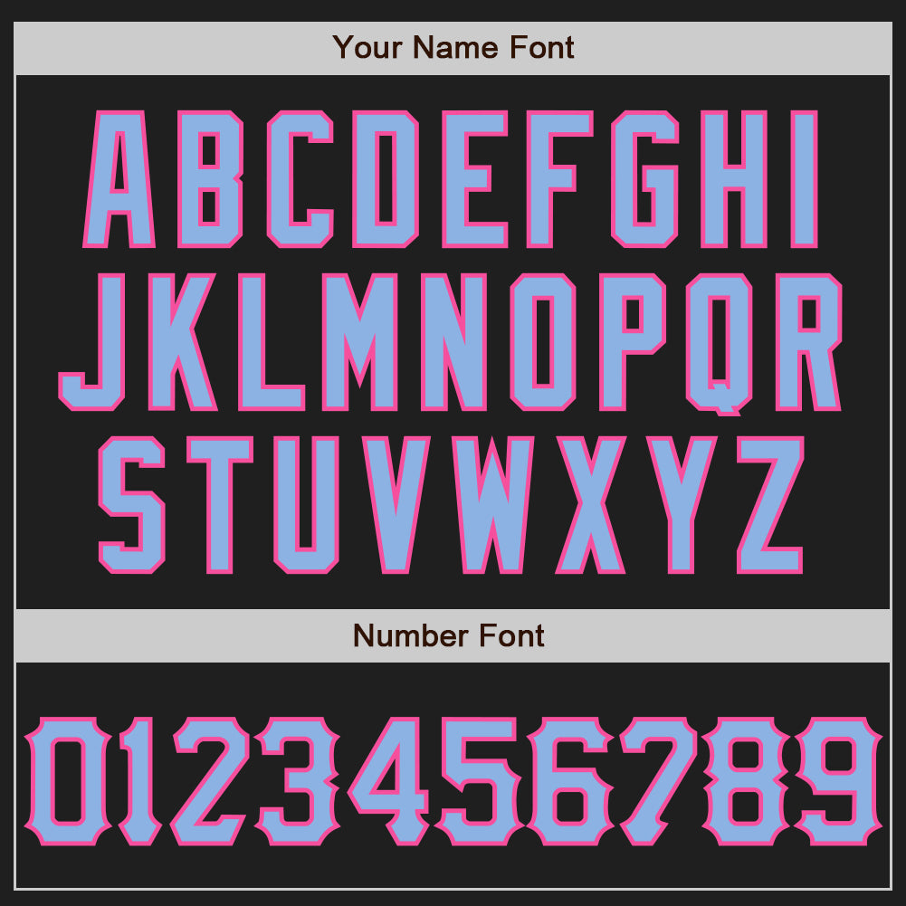 Custom Black Light Blue-Pink 3D Pattern Design Abstract Network Authentic Baseball Jersey - Sky-Custom