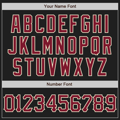 Custom Black Crimson-Cream 3D Pattern Design Abstract Network Authentic Baseball Jersey - Sky-Custom