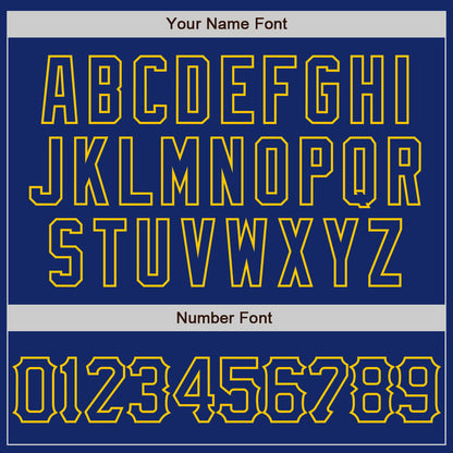Custom Royal Yellow 3D Pattern Design Abstract Network Authentic Baseball Jersey - Sky-Custom