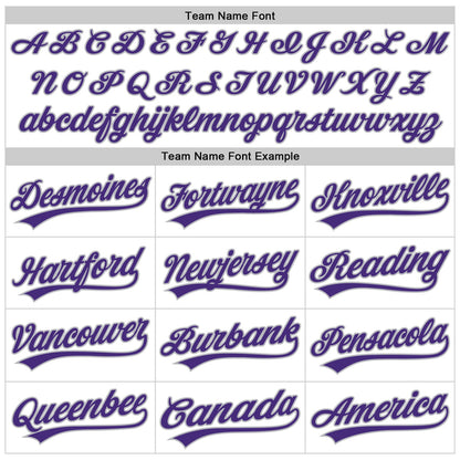 Custom White Purple-Gray 3D Pattern Design Curve Lines Authentic Baseball Jersey - Sky-Custom