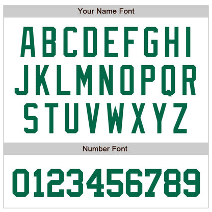 Custom White Kelly Green 3D Pattern Design Curve Lines Authentic Baseball Jersey - Sky-Custom