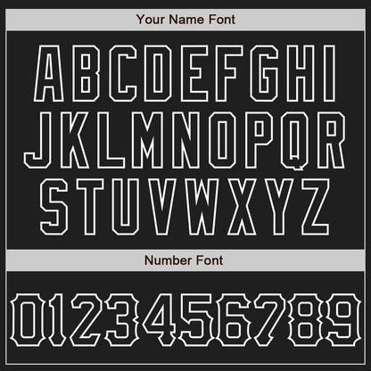 Custom Black White 3D Pattern Design Curve Lines Authentic Baseball Jersey - Sky-Custom
