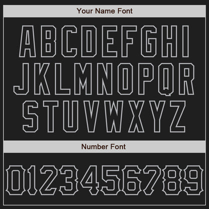 Custom Black Gray 3D Pattern Design Curve Lines Authentic Baseball Jersey - Sky-Custom