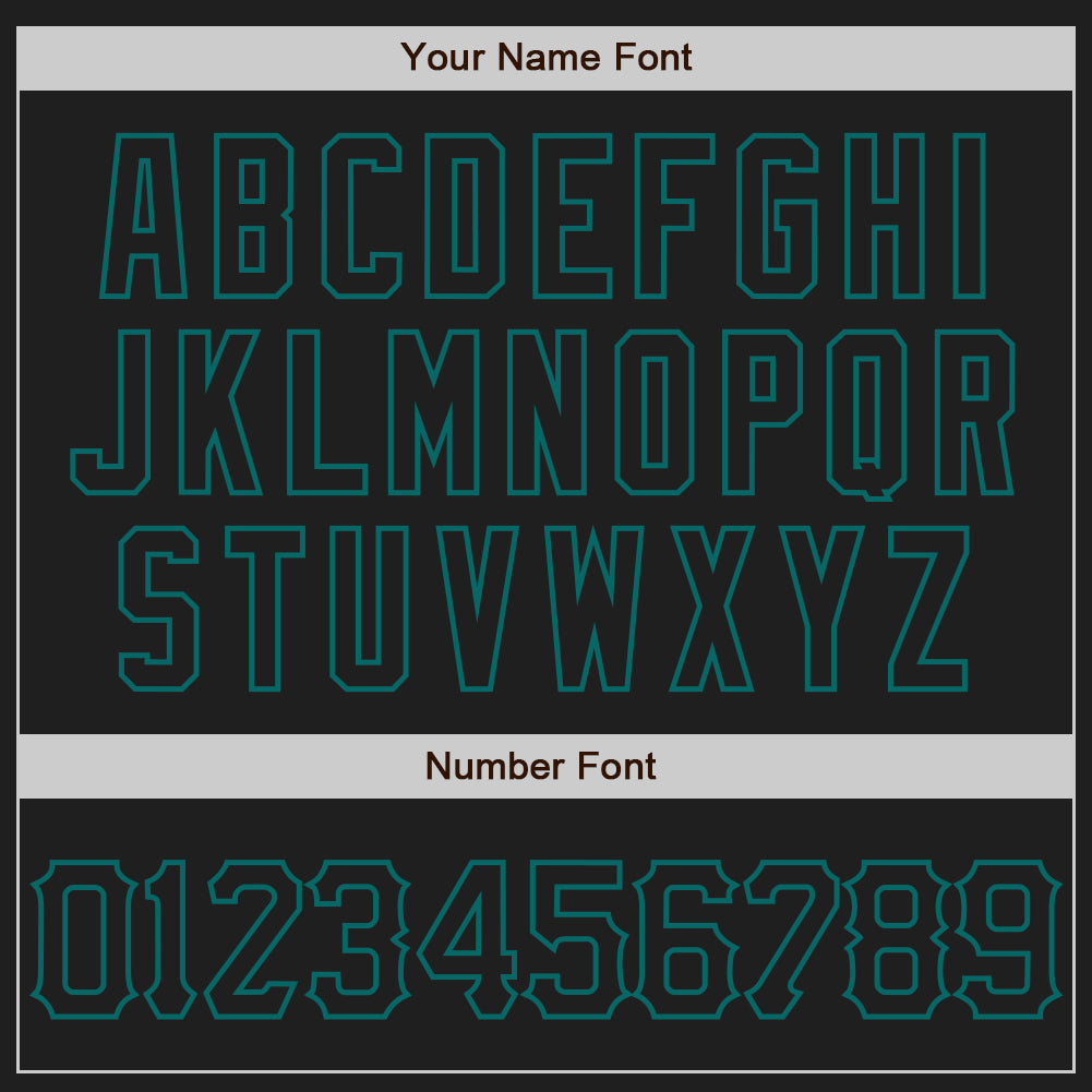 Custom Black Teal 3D Pattern Design Curve Lines Authentic Baseball Jersey - Sky-Custom