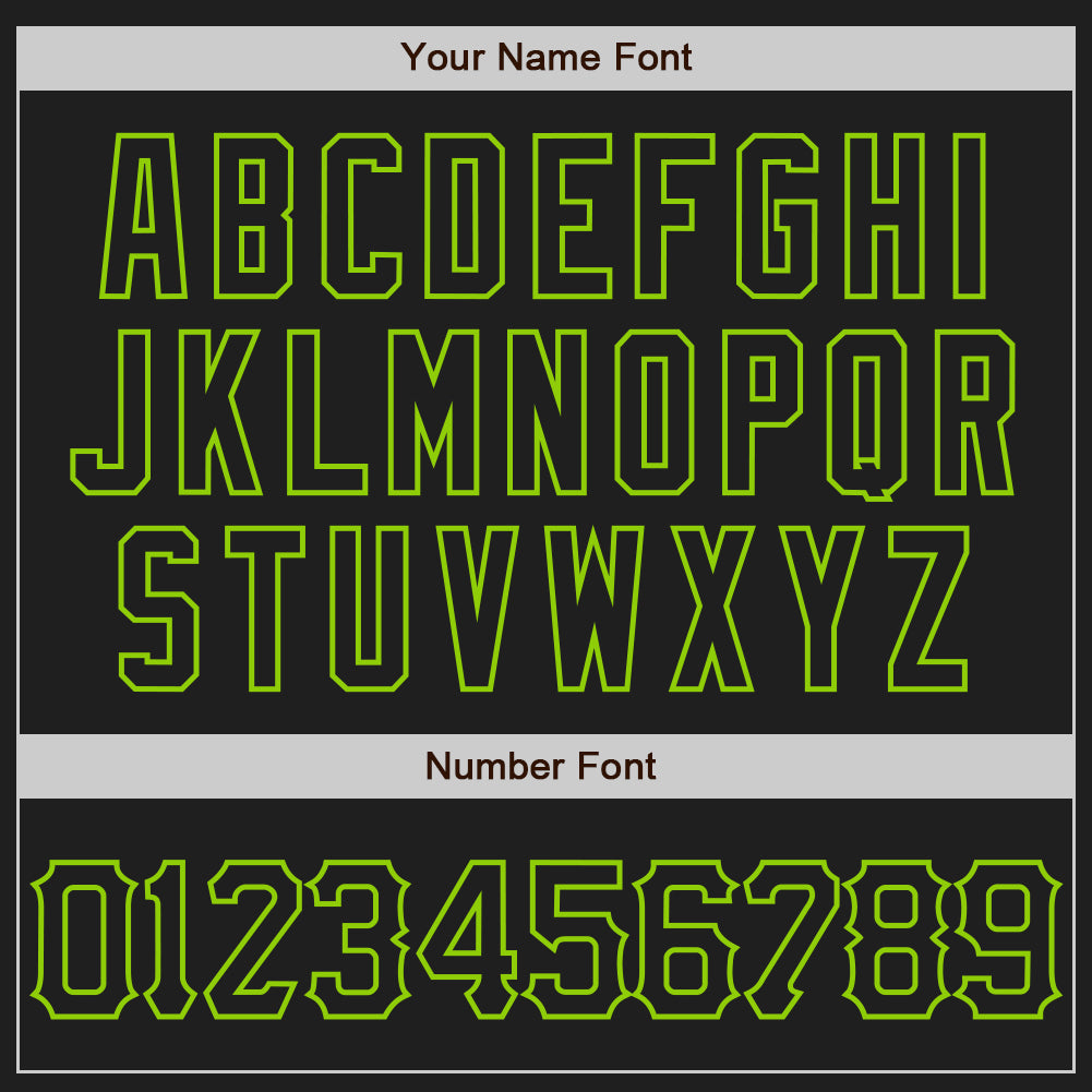 Custom Black Neon Green 3D Pattern Design Curve Lines Authentic Baseball Jersey - Sky-Custom