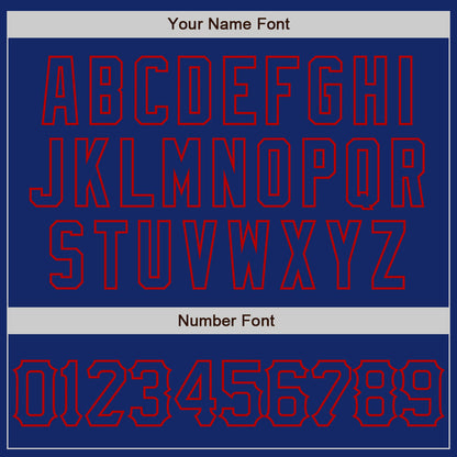 Custom Royal Red 3D Pattern Design Curve Lines Authentic Baseball Jersey - Sky-Custom