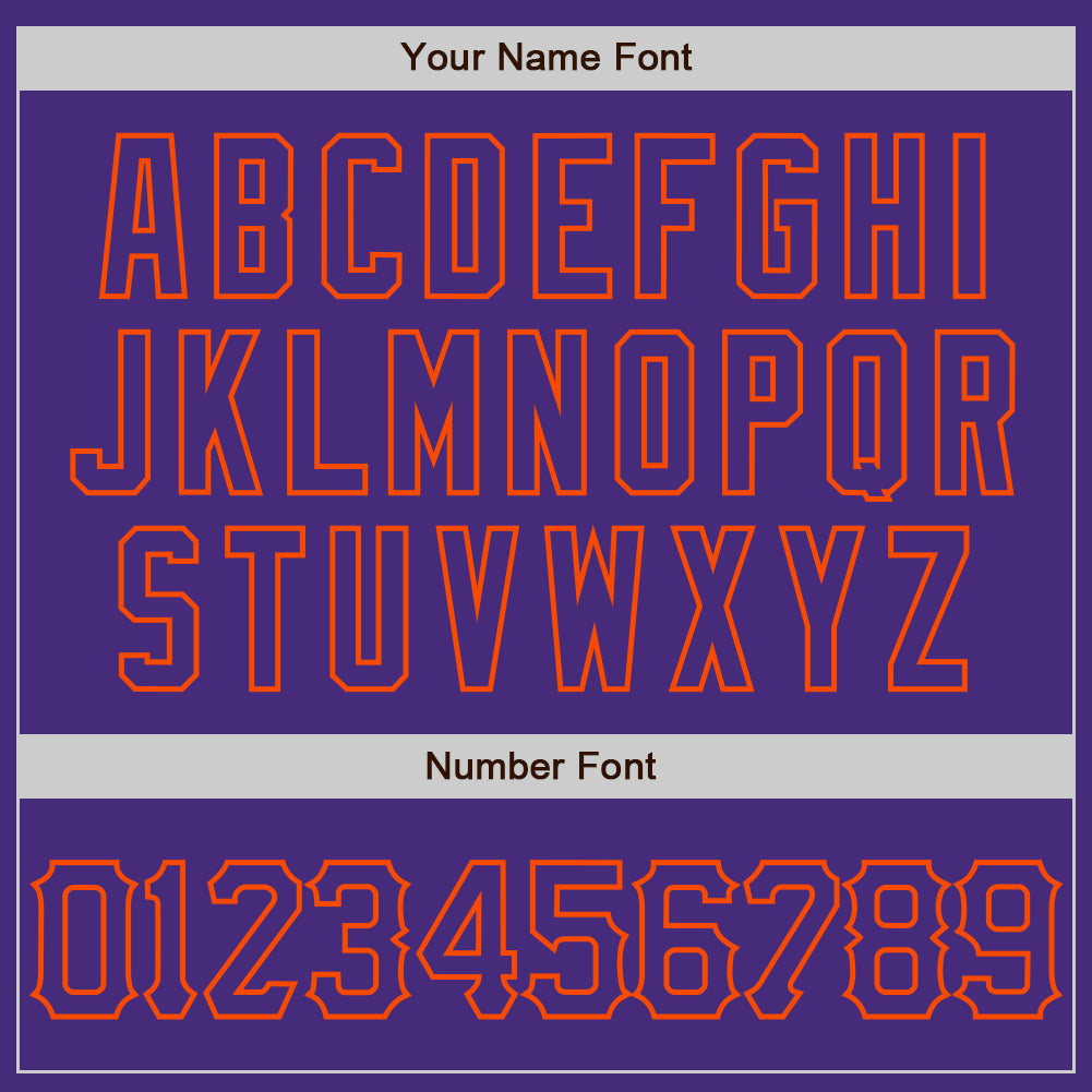 Custom Purple Orange 3D Pattern Design Curve Lines Authentic Baseball Jersey - Sky-Custom