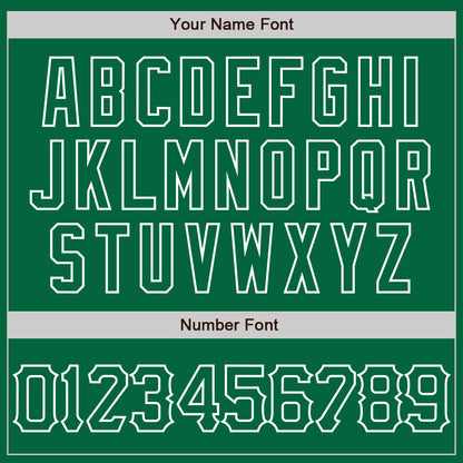Custom Kelly Green White 3D Pattern Design Curve Lines Authentic Baseball Jersey - Sky-Custom