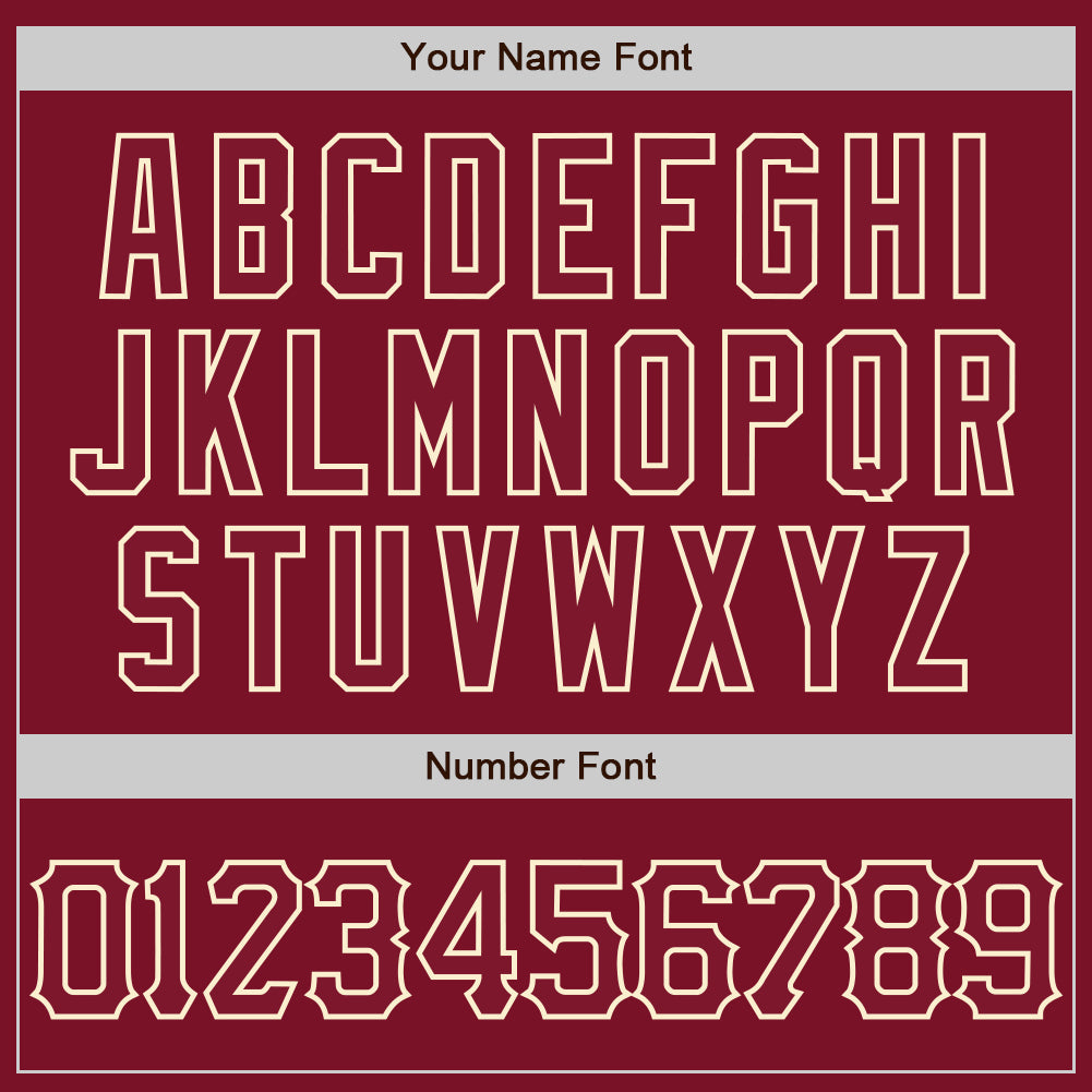Custom Crimson Cream 3D Pattern Design Curve Lines Authentic Baseball Jersey - Sky-Custom