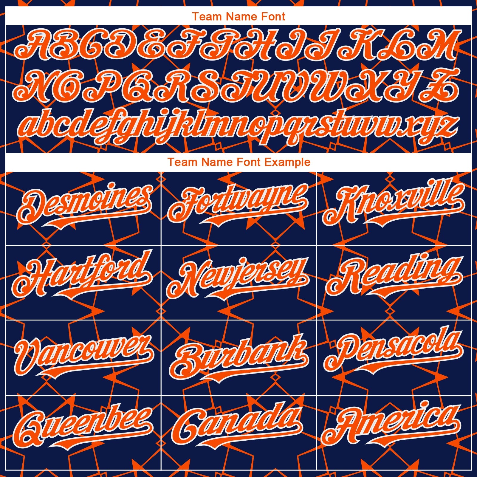 Custom Navy Orange-White 3D Pattern Design Star Lines Authentic Baseball Jersey - Sky-Custom