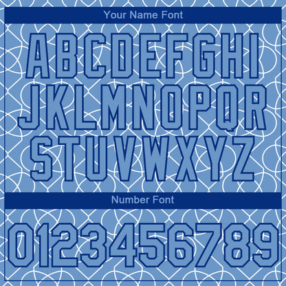 Custom Light Blue Black-White 3D Pattern Design Arabesque Shape Authentic Baseball Jersey - Sky-Custom