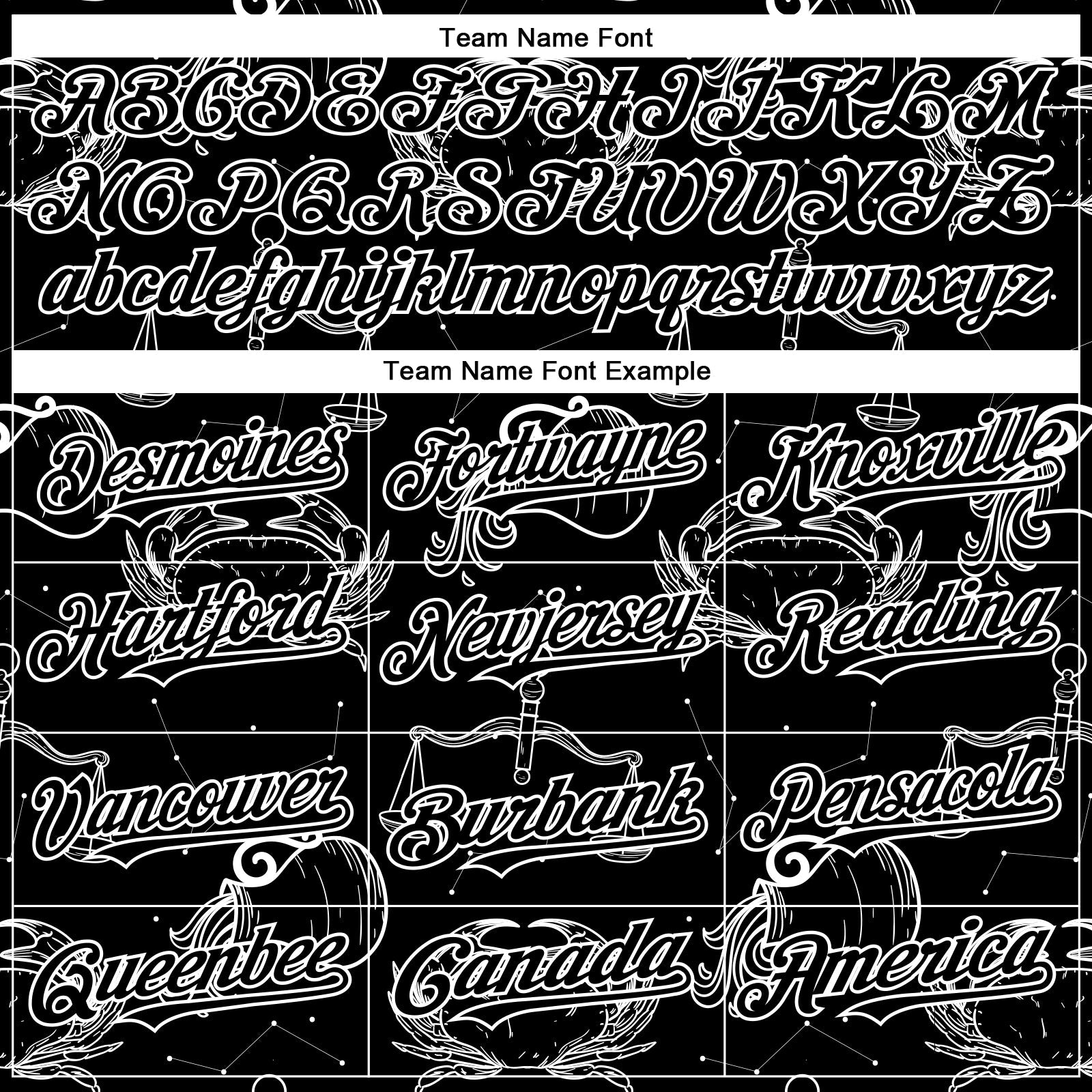 Custom Black White 3D Pattern Design Zodiac Authentic Baseball Jersey - Sky-Custom