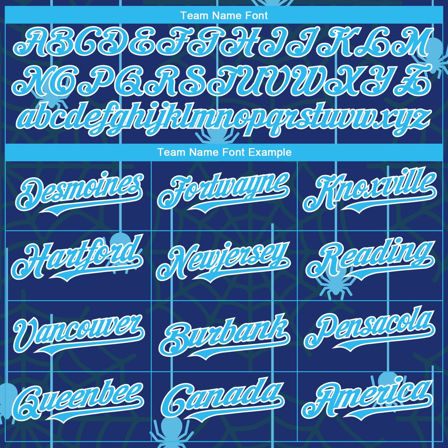 Custom Royal Sky Blue-White 3D Pattern Design Spider Web Authentic Baseball Jersey - Sky-Custom