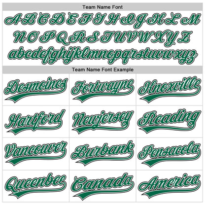 Custom White Kelly Green Gray-Black 3D Pattern Design Curve Solid Authentic Baseball Jersey - Sky-Custom