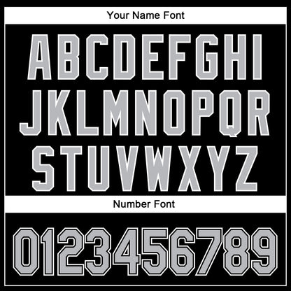 Custom Black Gray-White 3D Pattern Design Curve Solid Authentic Baseball Jersey - Sky-Custom