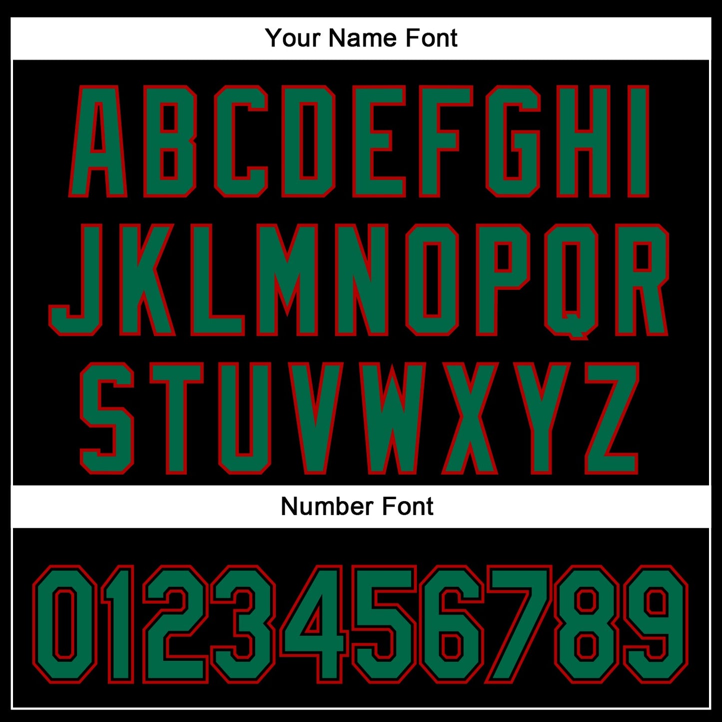 Custom Black Kelly Green-Red 3D Pattern Design Curve Solid Authentic Baseball Jersey - Sky-Custom
