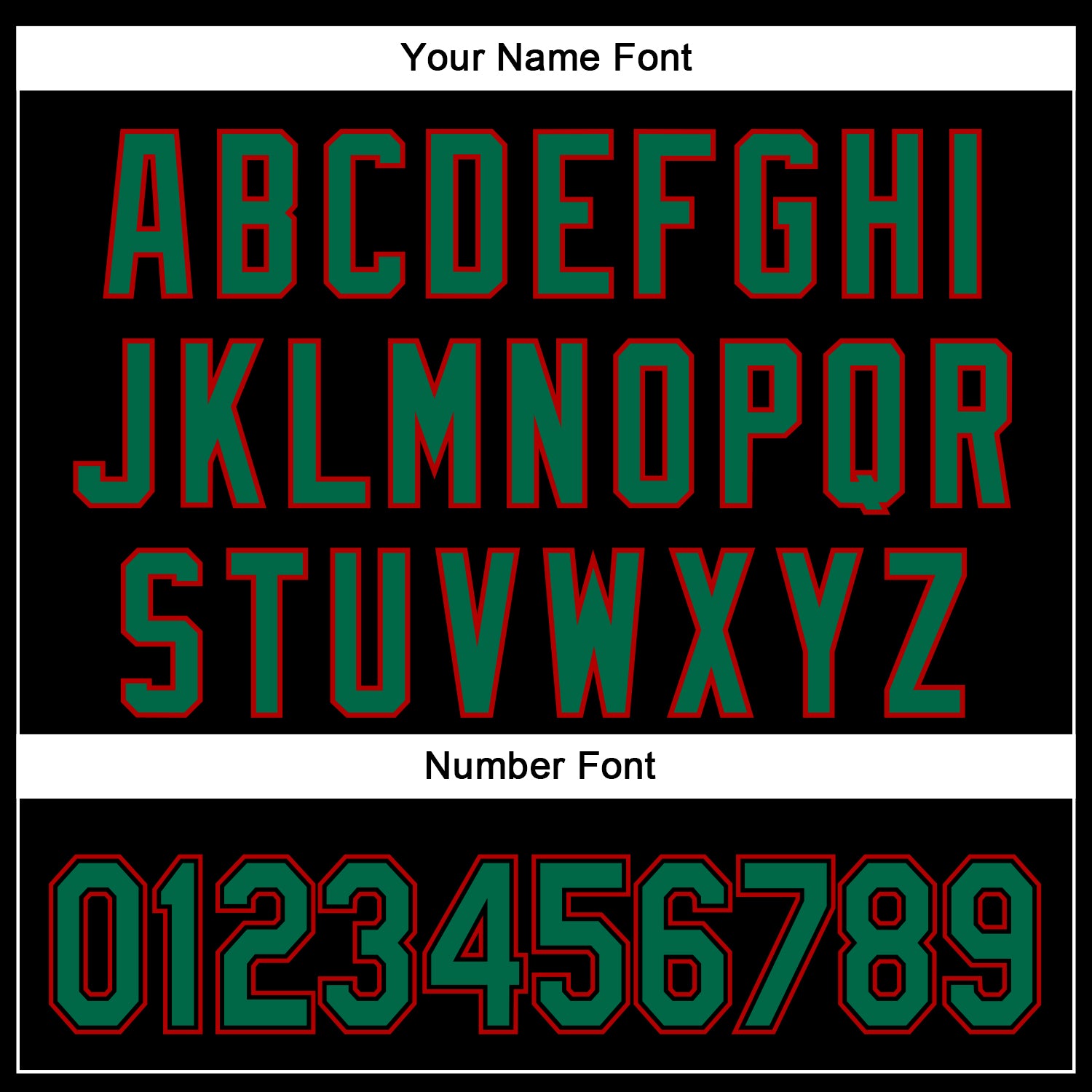 Custom Black Kelly Green-Red 3D Pattern Design Curve Solid Authentic Baseball Jersey - Sky-Custom