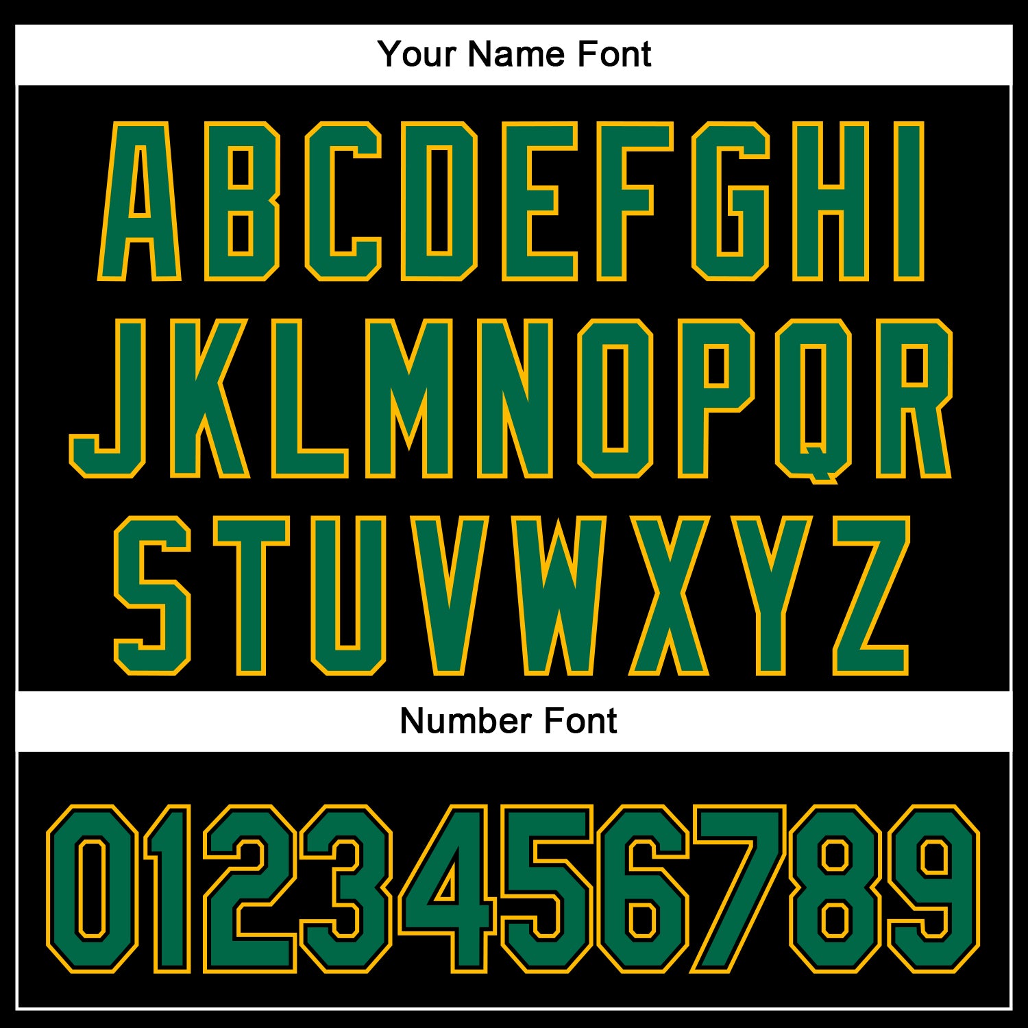 Custom Black Kelly Green-Gold 3D Pattern Design Curve Solid Authentic Baseball Jersey - Sky-Custom