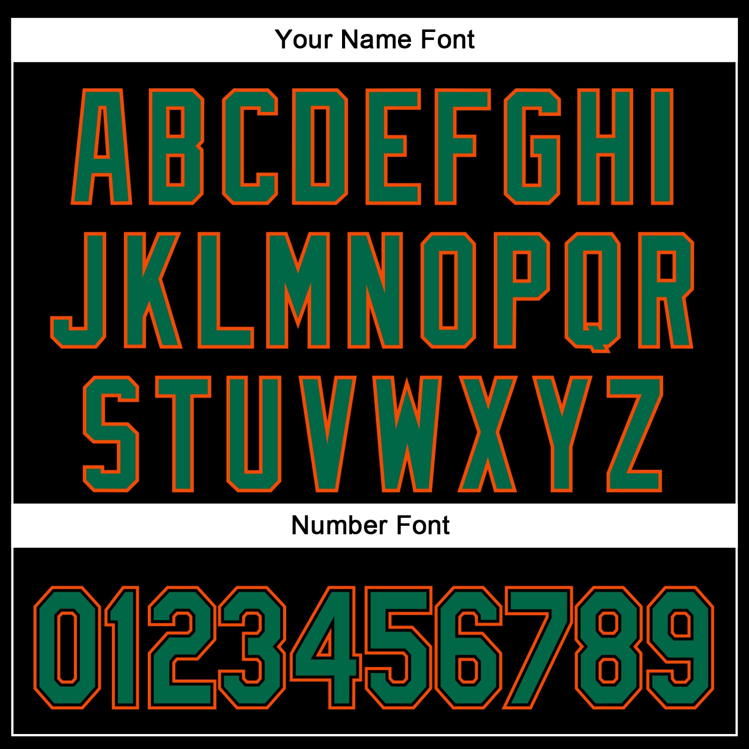 Custom Black Kelly Green-Orange 3D Pattern Design Curve Solid Authentic Baseball Jersey - Sky-Custom
