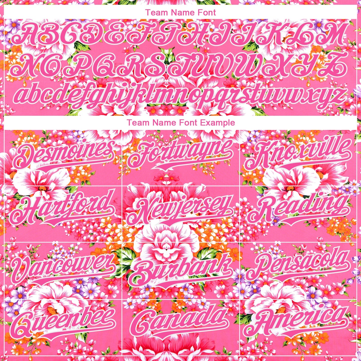 Custom Neon Pink Pink-White 3D Pattern Design Northeast China Big Flower Authentic Baseball Jersey - Sky-Custom
