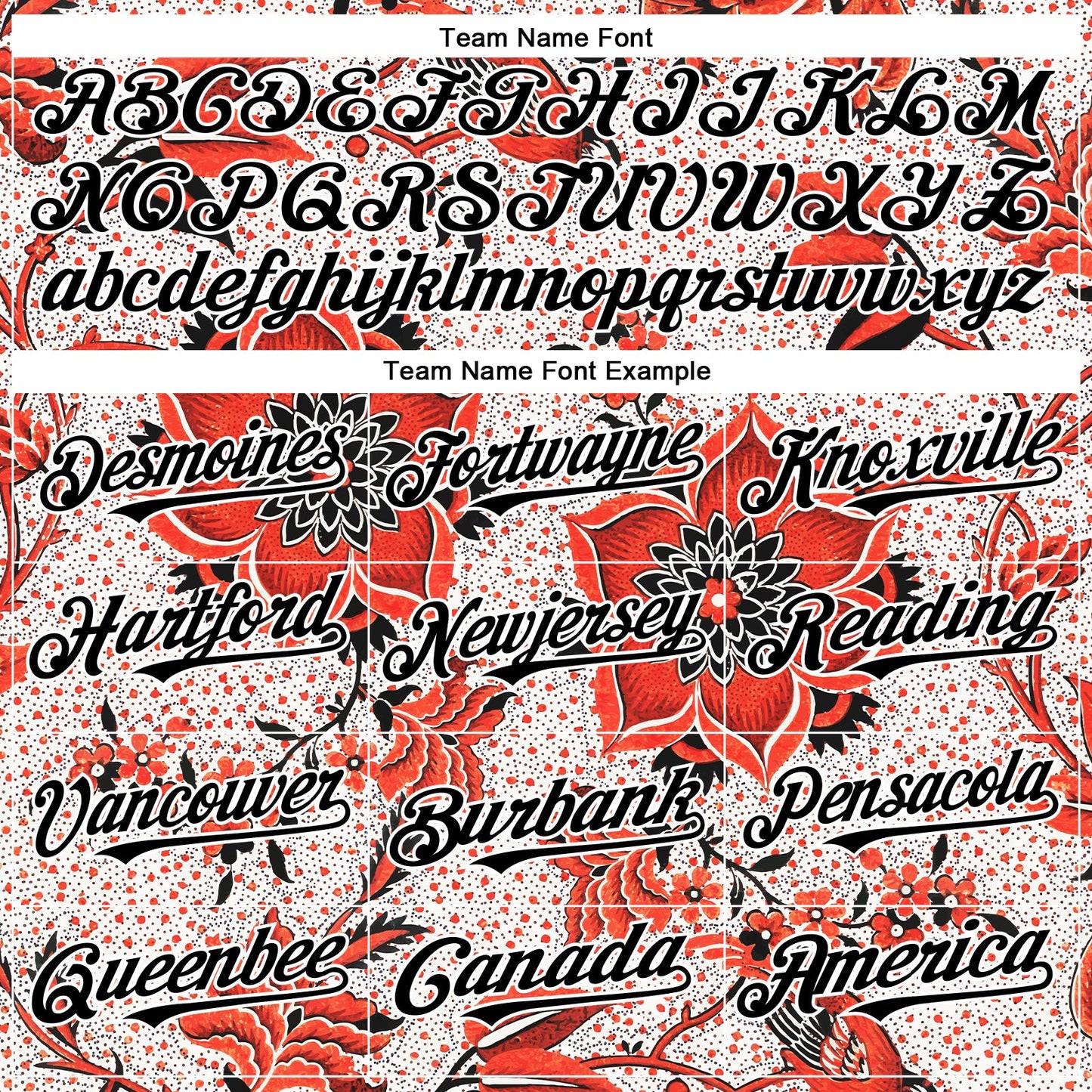 Custom Red Black-White 3D Pattern Design Northeast China Big Flower Authentic Baseball Jersey - Sky-Custom