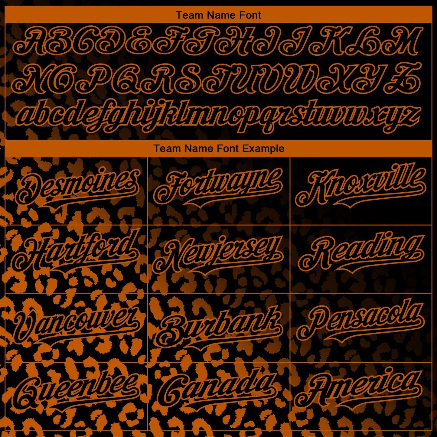 Custom Black Texas Orange 3D Pattern Design Leopard Print Fade Fashion Authentic Baseball Jersey - Sky-Custom