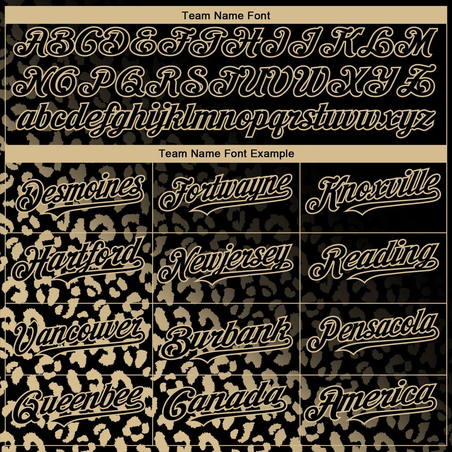 Custom Black Vegas Gold 3D Pattern Design Leopard Print Fade Fashion Authentic Baseball Jersey - Sky-Custom
