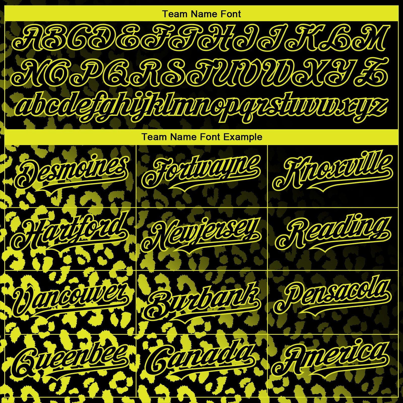 Custom Black Neon Yellow 3D Pattern Design Leopard Print Fade Fashion Authentic Baseball Jersey - Sky-Custom