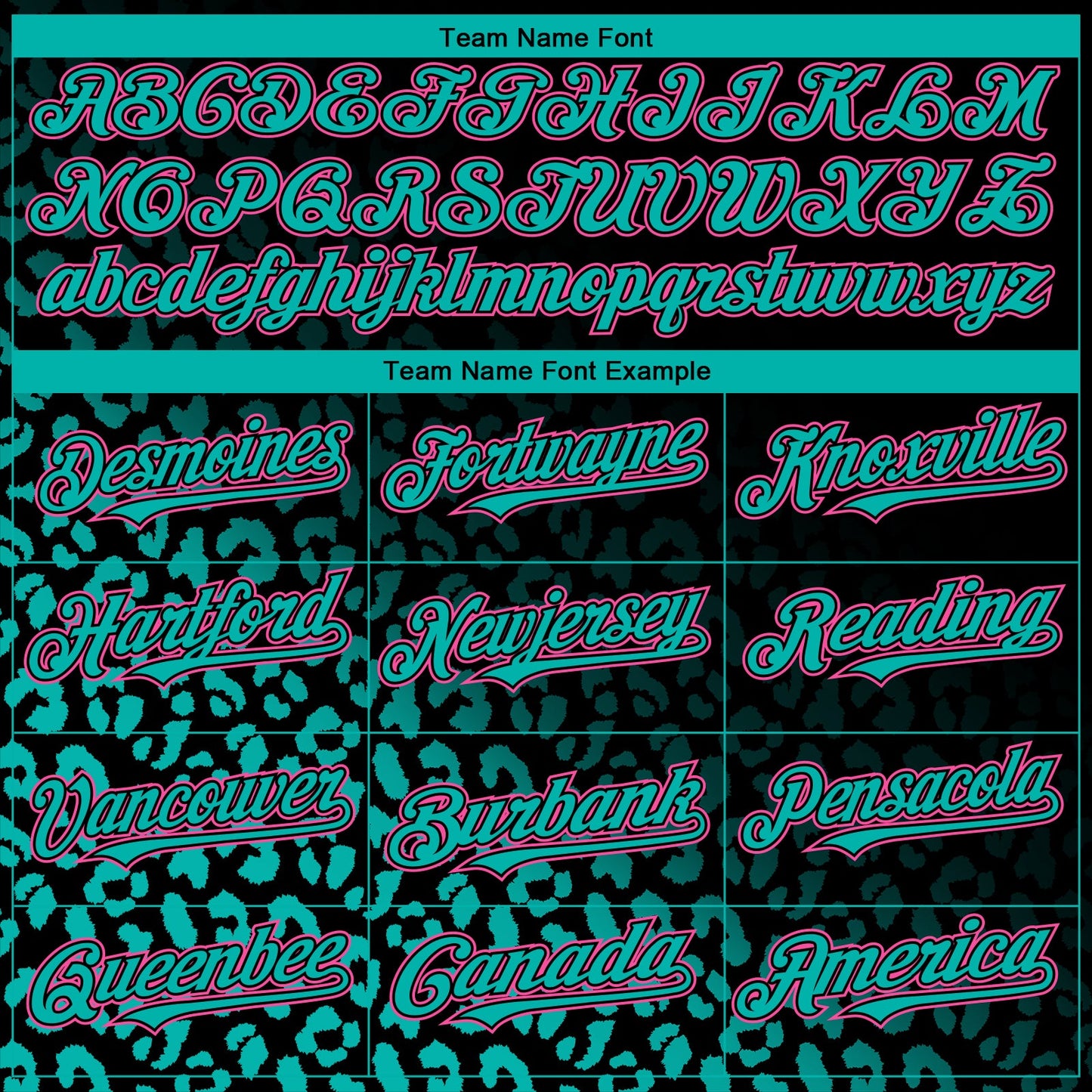 Custom Black Pink-Aqua 3D Pattern Design Leopard Print Fade Fashion Authentic Baseball Jersey - Sky-Custom
