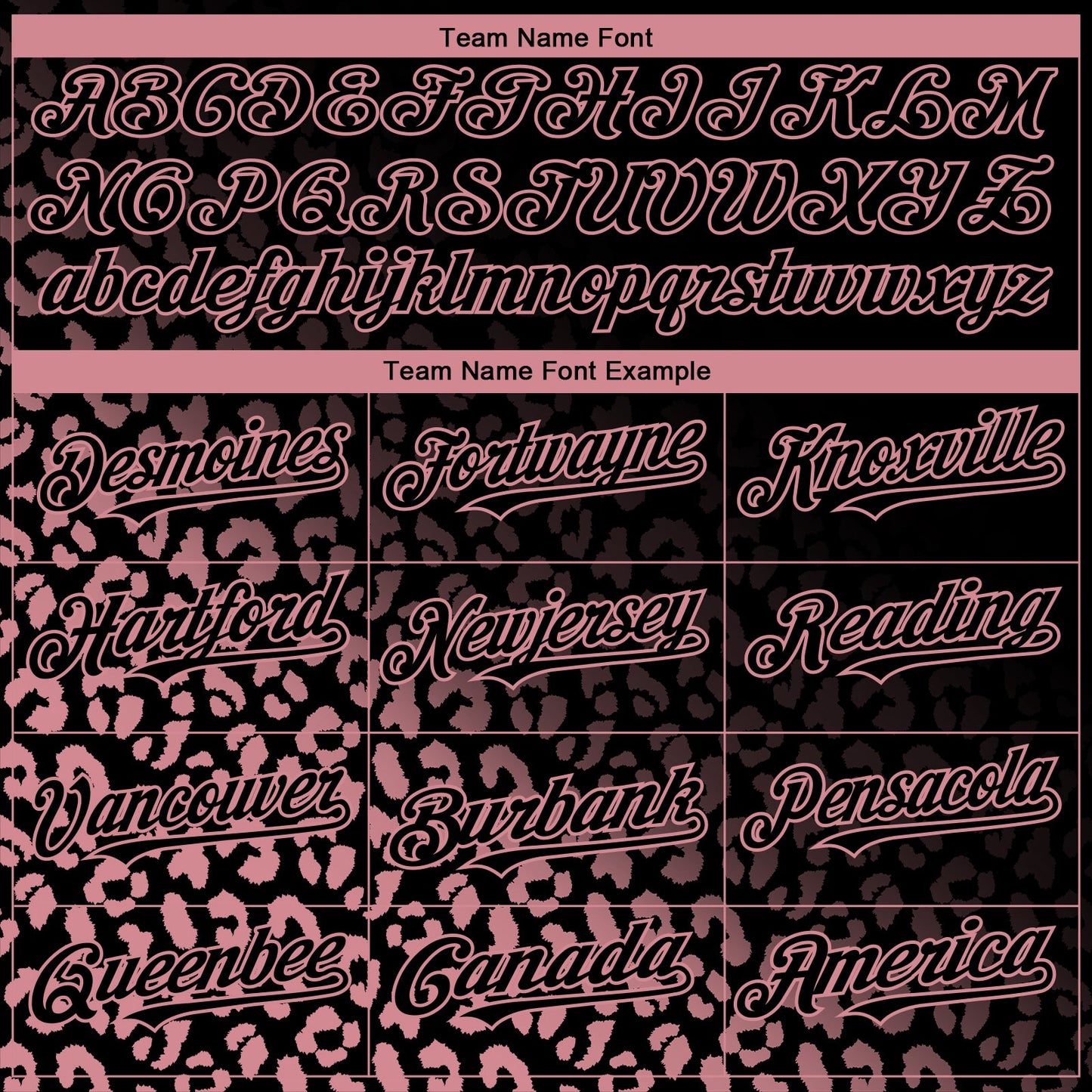Custom Black Medium Pink 3D Pattern Design Leopard Print Fade Fashion Authentic Baseball Jersey - Sky-Custom