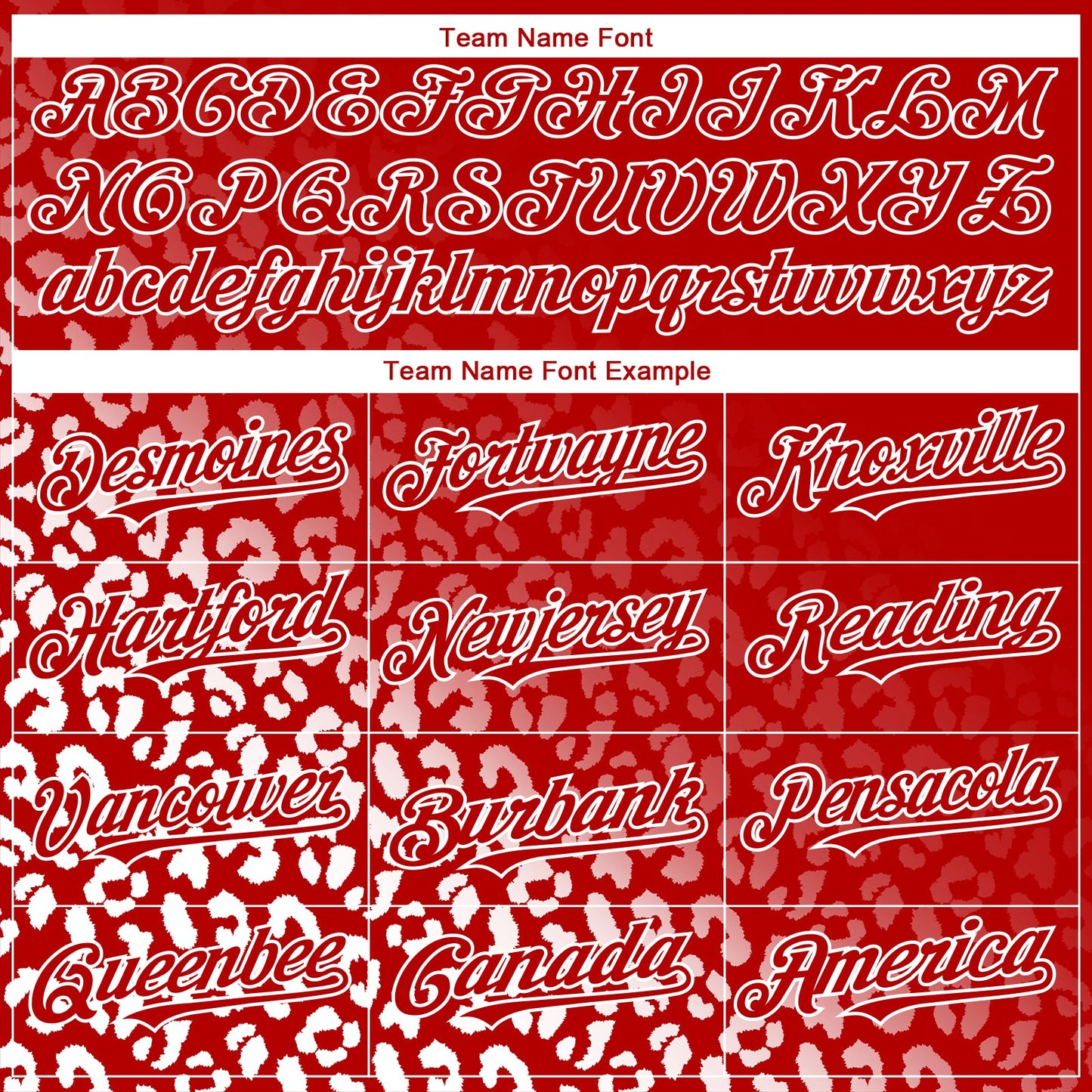 Custom Red White 3D Pattern Design Leopard Print Fade Fashion Authentic Baseball Jersey - Sky-Custom