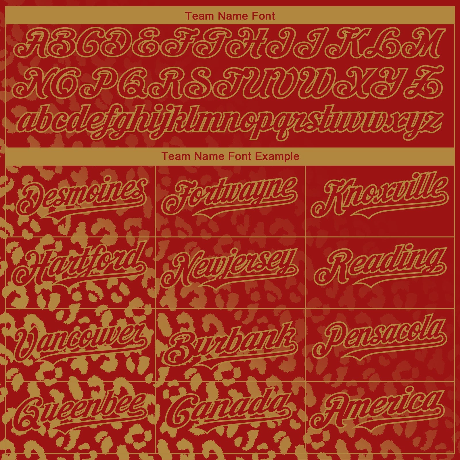 Custom Red Old Gold 3D Pattern Design Leopard Print Fade Fashion Authentic Baseball Jersey - Sky-Custom