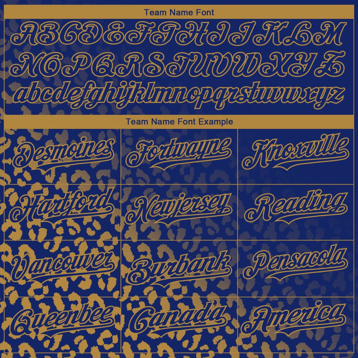 Custom Royal Old Gold 3D Pattern Design Leopard Print Fade Fashion Authentic Baseball Jersey - Sky-Custom