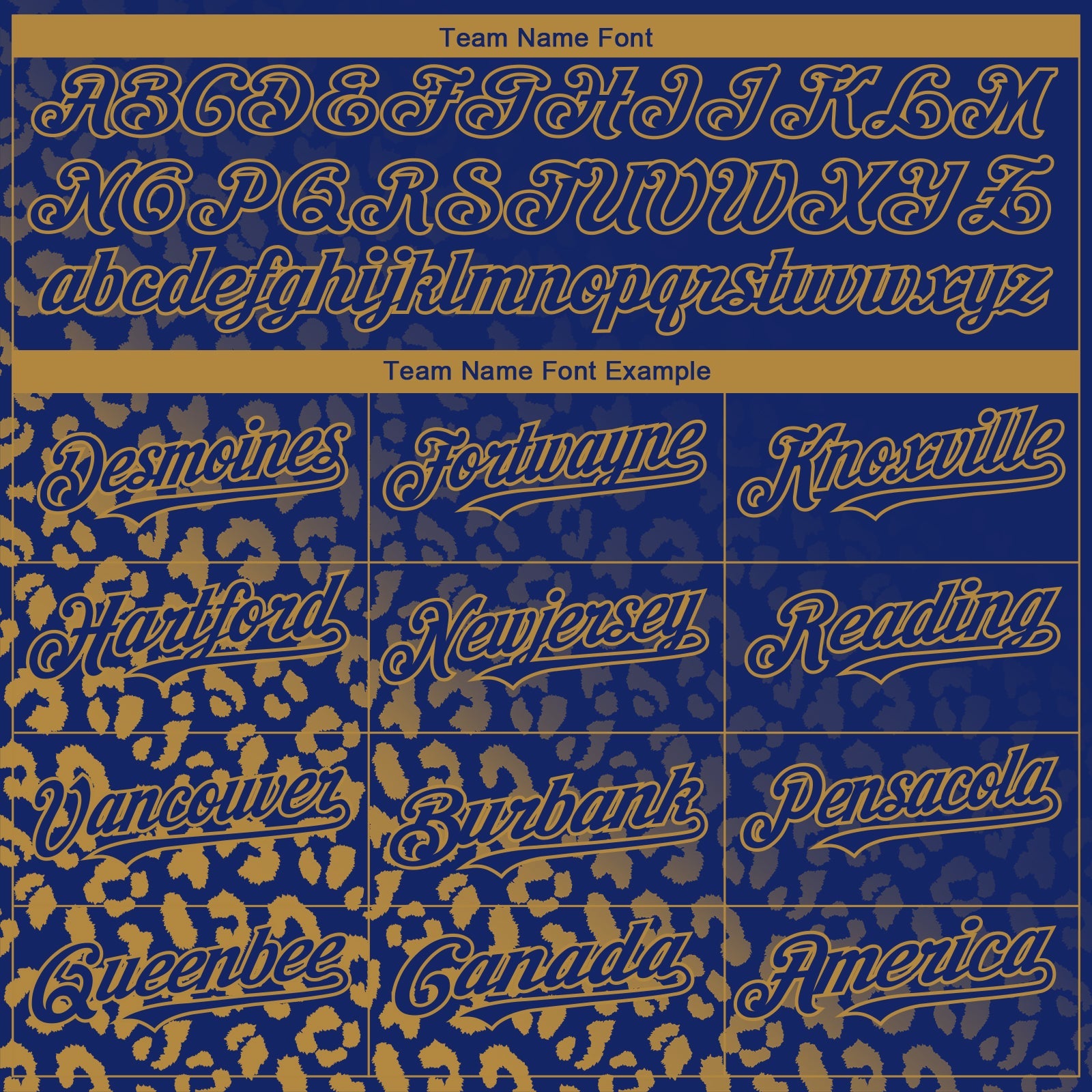 Custom Royal Old Gold 3D Pattern Design Leopard Print Fade Fashion Authentic Baseball Jersey - Sky-Custom