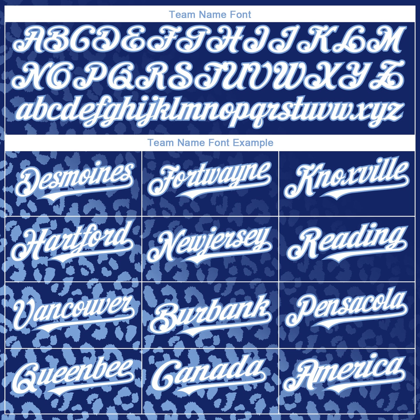 Custom Royal White-Light Blue 3D Pattern Design Leopard Print Fade Fashion Authentic Baseball Jersey - Sky-Custom